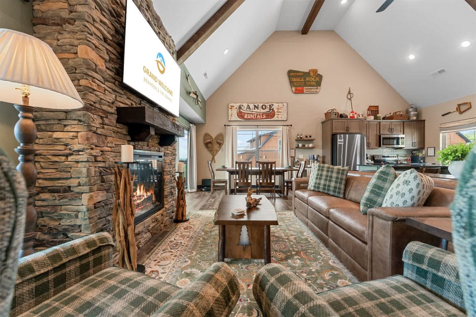 Curl up in the inviting living room & stream your favorites on the smart TV​