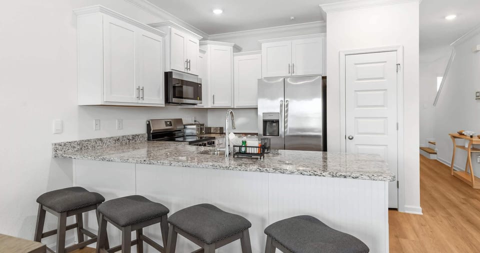 The open kitchen is well equipped for an unforgettable getaway​