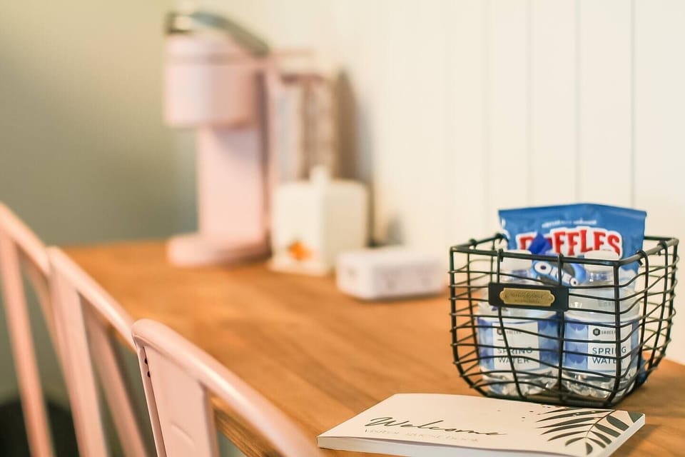We have a welcome baskets with treats. Please do sign our guestbook!