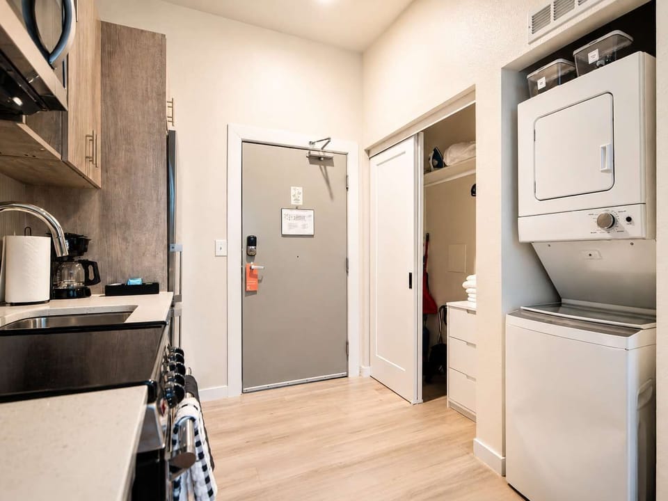 Full kitchen and washer dryers in every unit!