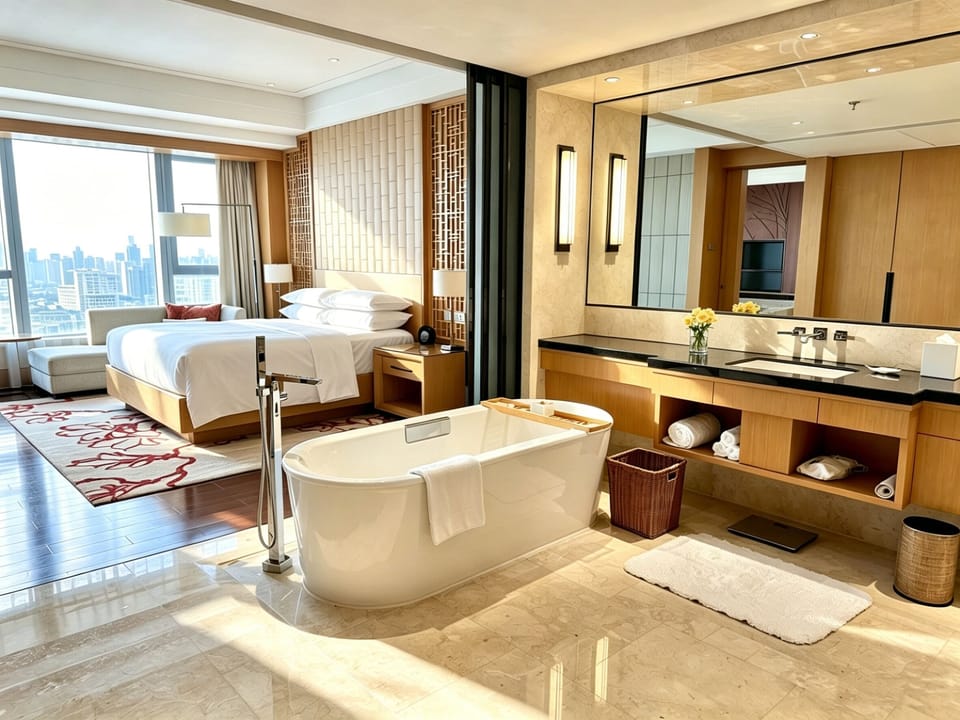 Premium bedding, down comforters, minibar, in-room safe