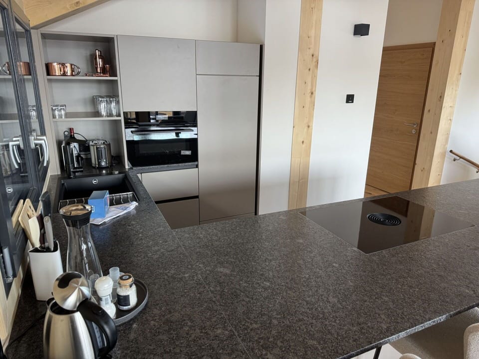 Kitchen, Countertop, Kitchen Appliance, Flooring, Cabinetry, Interior Design, Major Appliance, Home Appliance, Floor, Furniture