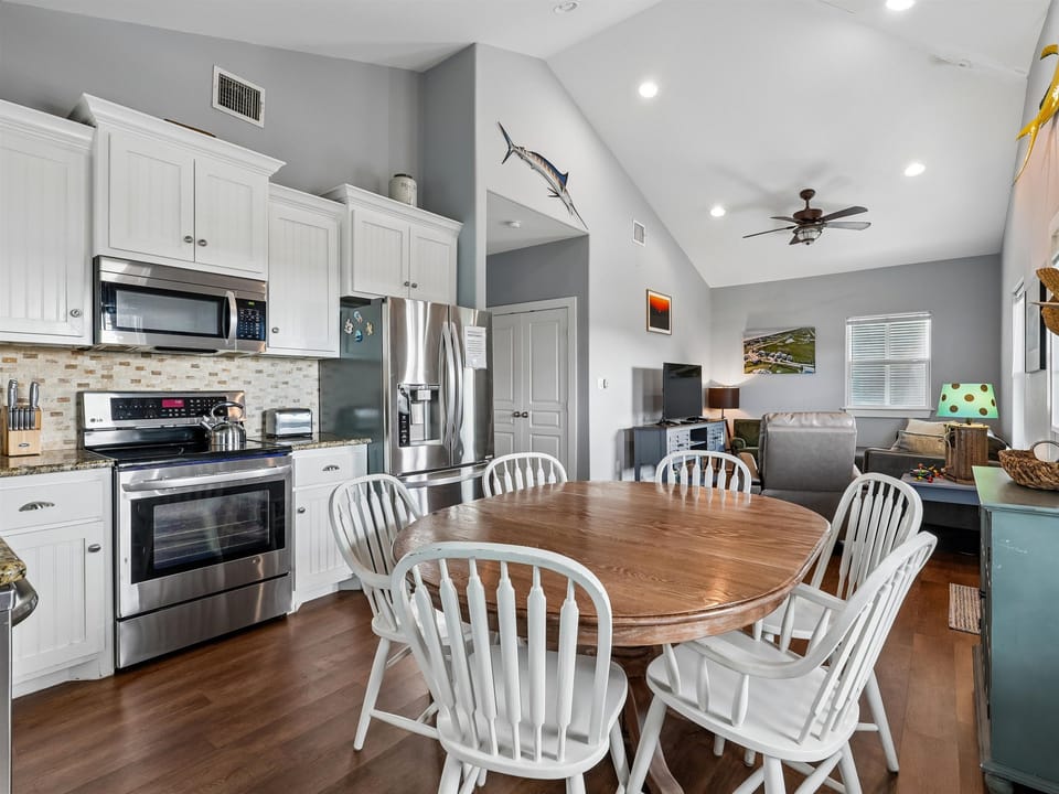 Open Concept Kitchen & Dining Area - Seating for 6 - Second Floor