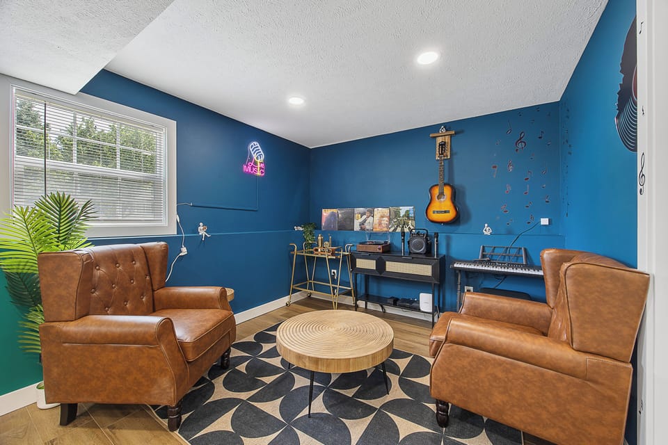 Find your rhythm in our cozy music corner.