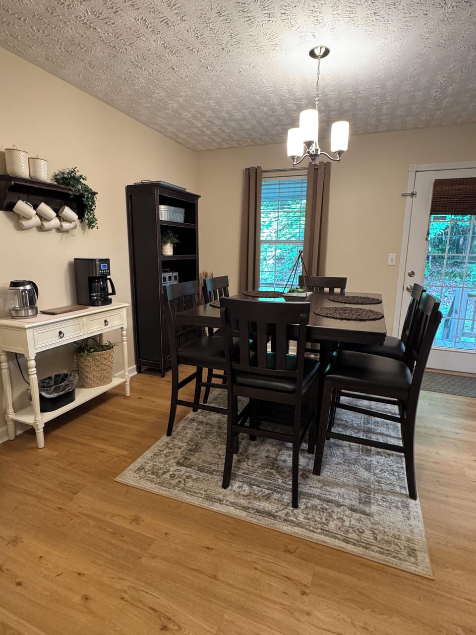 Dining Room - Coffee bar with coffee pot and hot water kettle