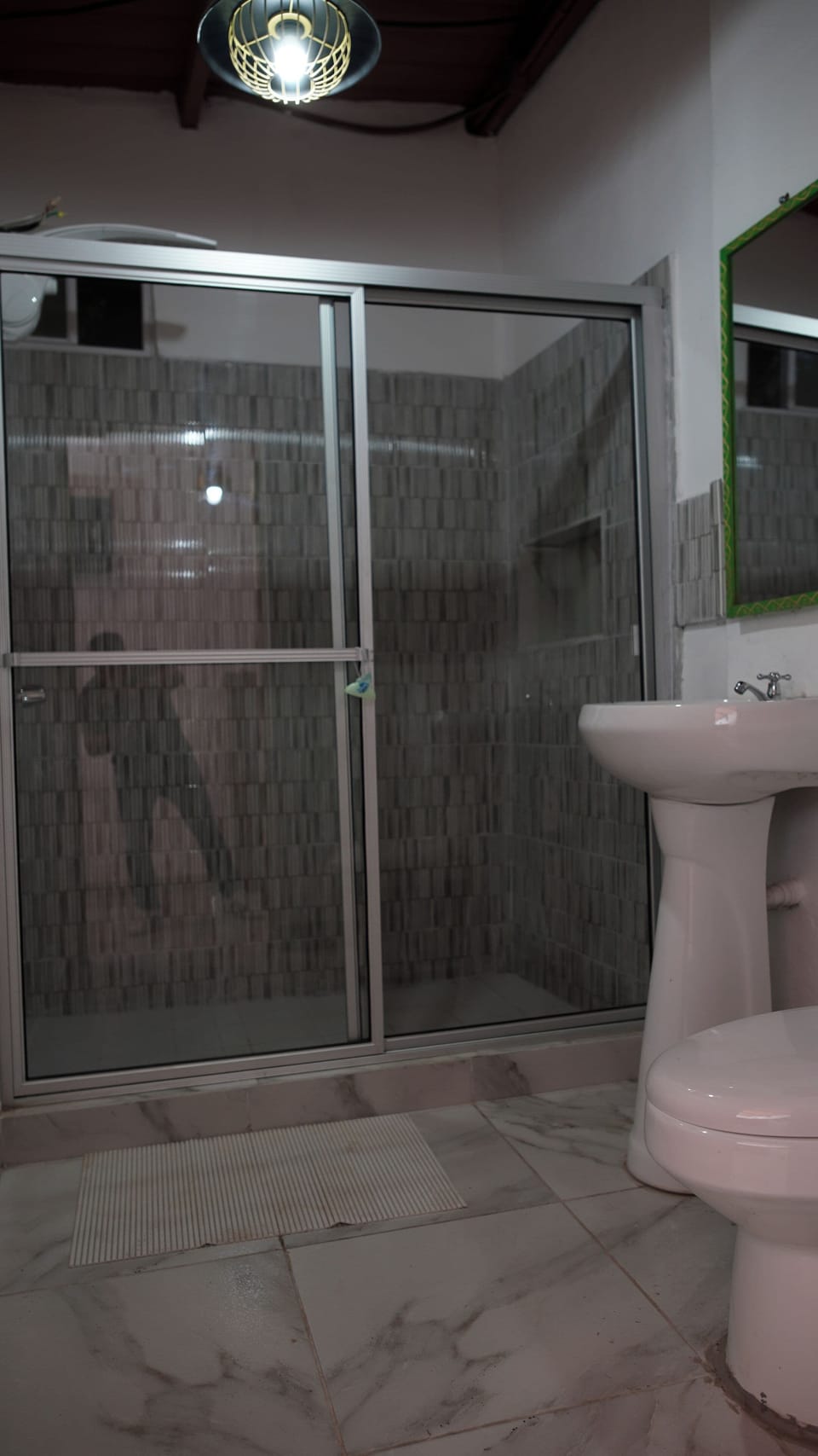 Junior Double Room, Courtyard View | Bathroom | Shower, towels, soap, shampoo