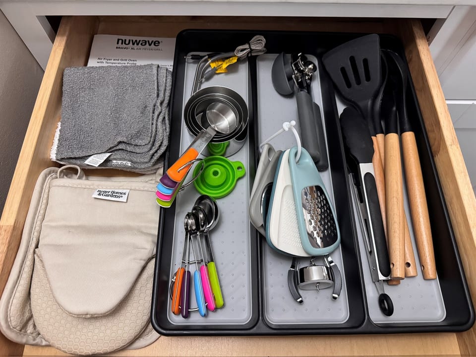 Baking and cooking utensils provided