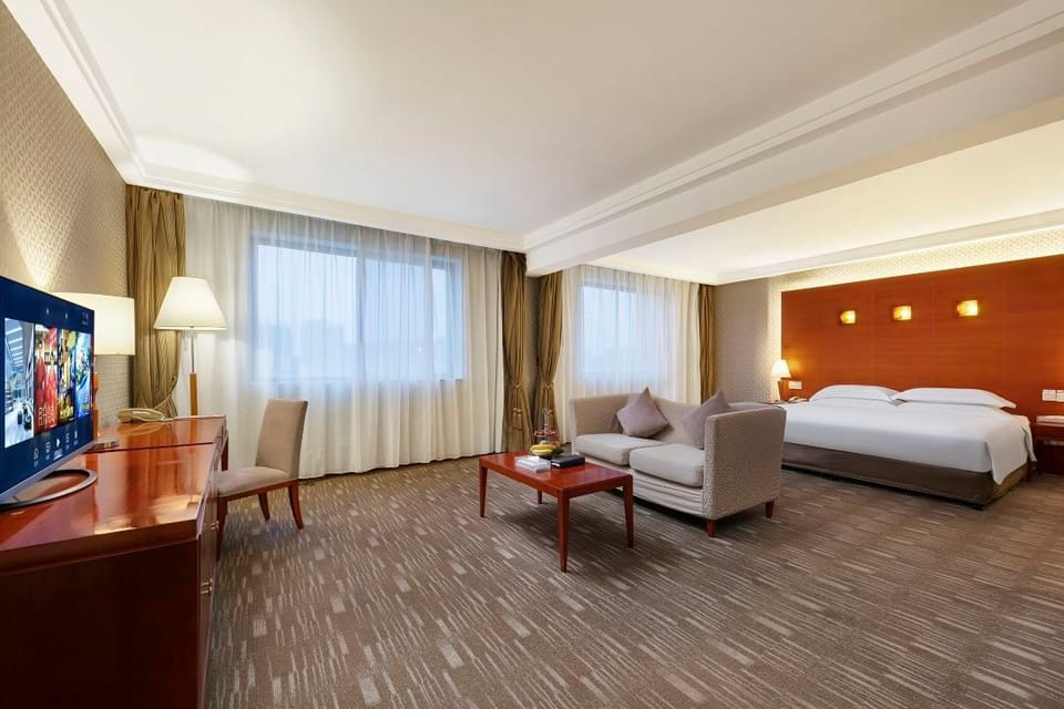 Premier Double Room, City View | In-room safe, desk, laptop workspace, blackout drapes