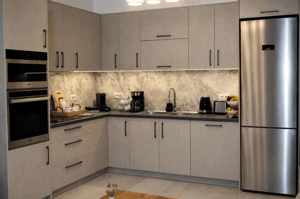 Villa, Pool View | Private kitchen | Espresso maker, coffee/tea maker, full-size fridge, microwave