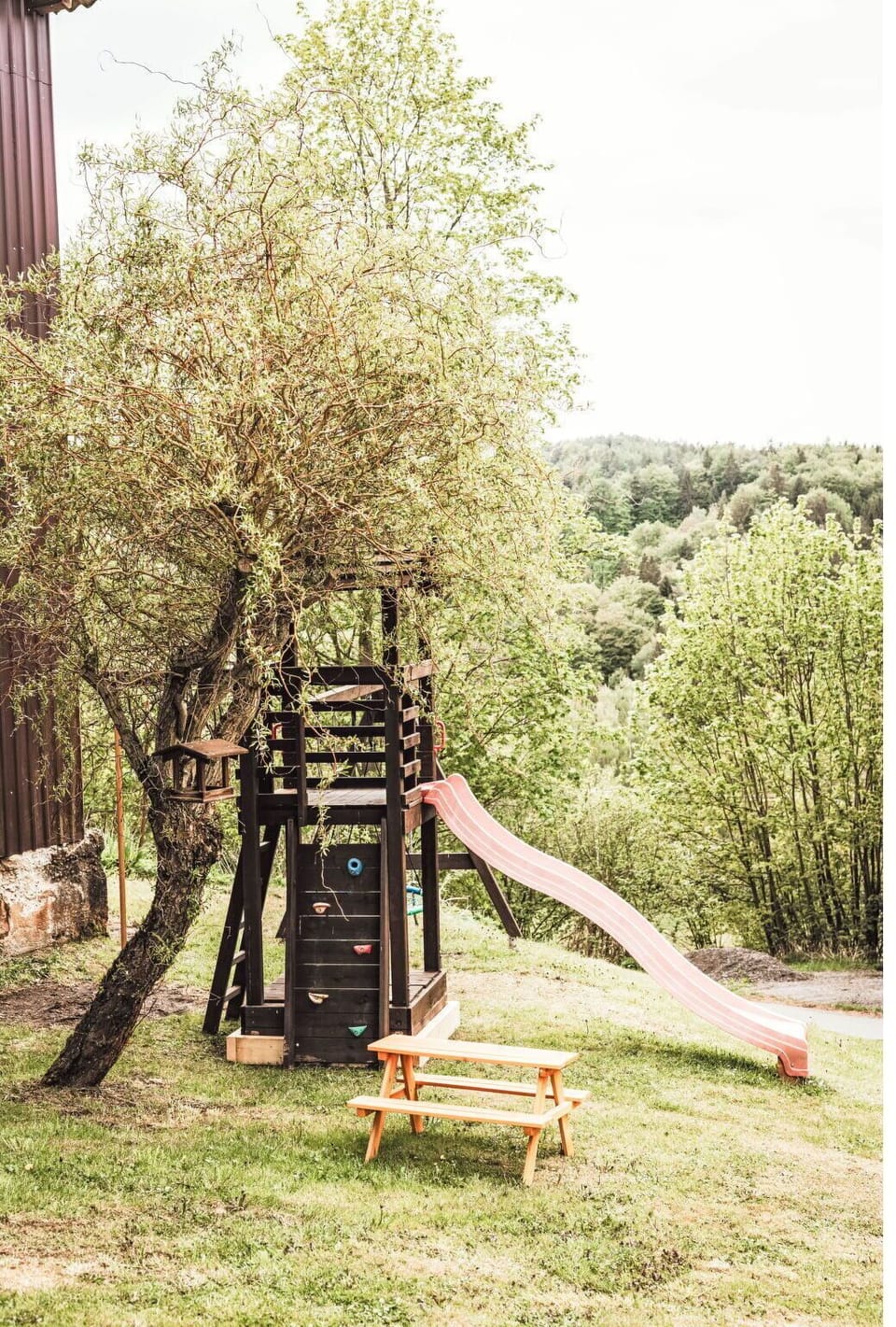 Wood, Outdoor Play Equipment, Trunk, Playground, Twig, Shade, Garden, Park, Swing, Ladder