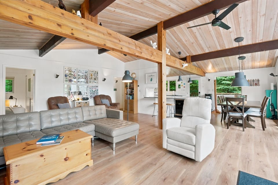 Cozy gathering space for family movie nights.