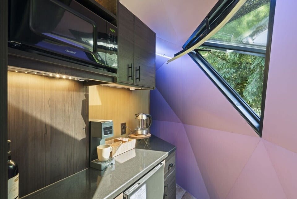 Convenient kitchenette with everything you need for light meals and coffee.