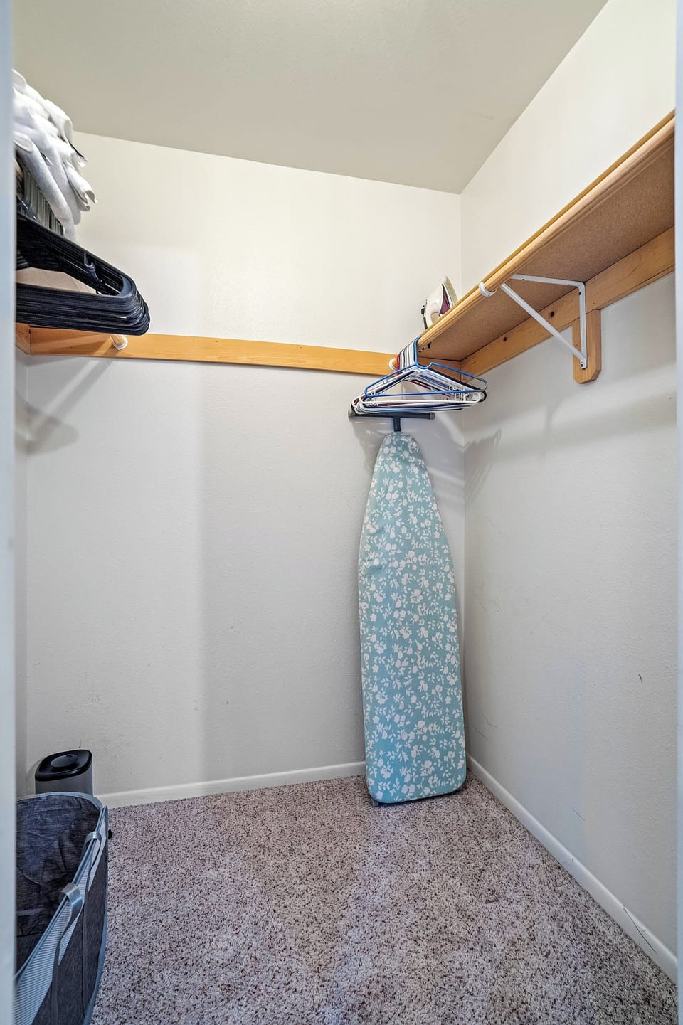 Walk in closet with plenty of space.
