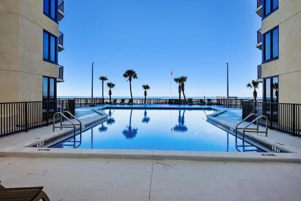 The pool is seasonally heated, Gulf‑front pool with plenty of deck space for lounging in the sun. The area feels peaceful and convenient, with easy access straight to the beach.