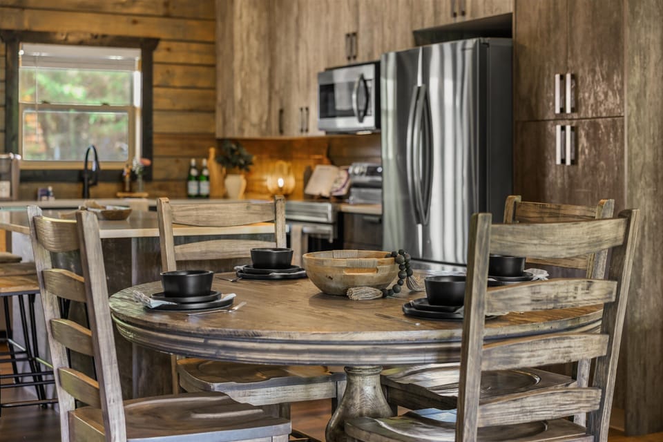 Dining space beside the kitchen for shared meals, card games, and conversations that run past dessert.