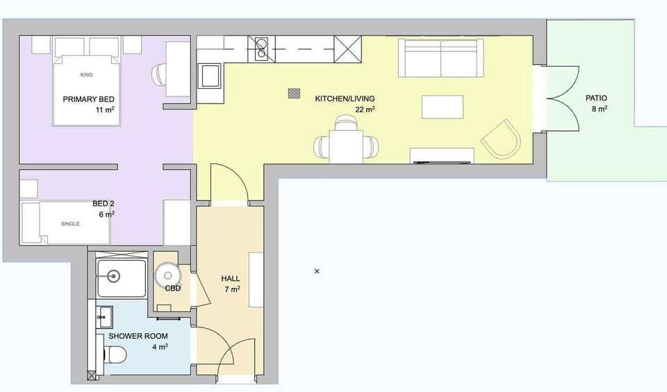 Floor plan for Apartment two