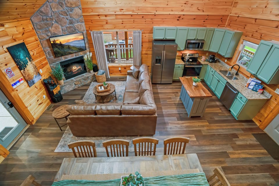 Enjoy family time in the open living room/kitchen/dining area in the main floor
