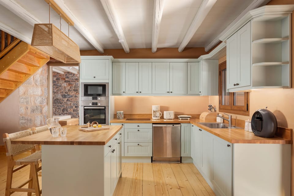 Villa, Sea View | Private kitchen | Espresso maker, fridge, microwave, oven