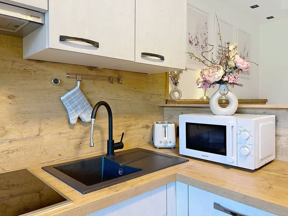 Kitchen Appliance, Kitchen, Countertop, Major Appliance, Kitchen Sink, Cabinetry, Wood, Home Appliance, Flooring, Interior Design