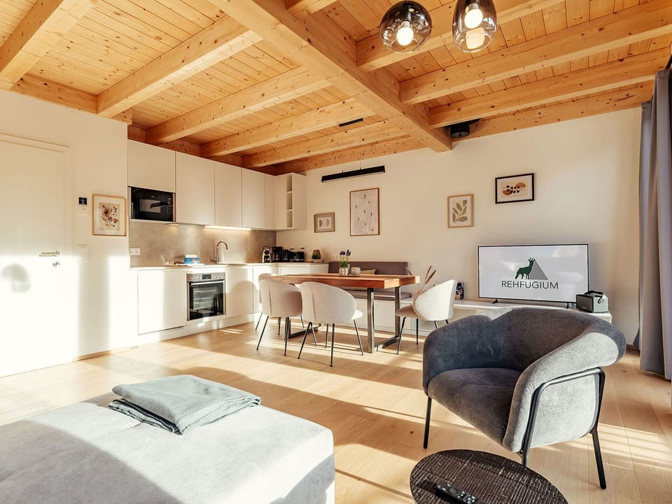 Furniture, Interior Design, Wood, Flooring, Ceiling, Floor, Room, Chair, Table, Wood Flooring
