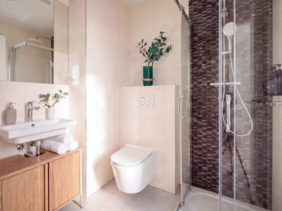 Bathroom with shower and toilet