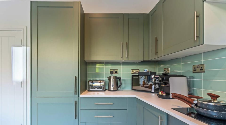 Fully equipped kitchen with modern appliances