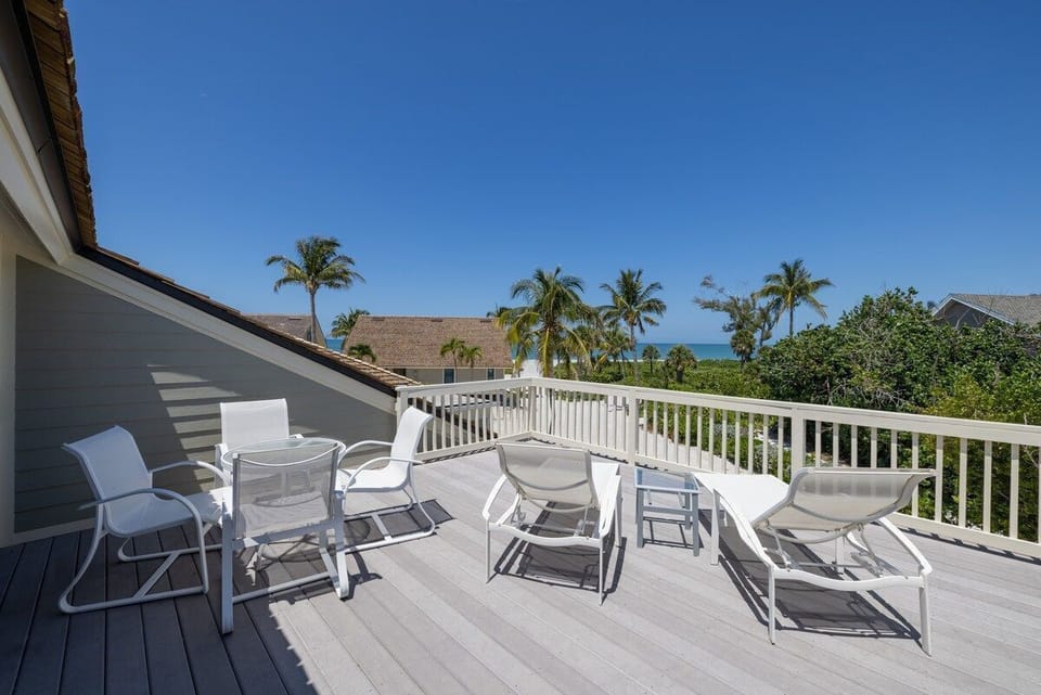 Step out onto a private balcony for fresh air.