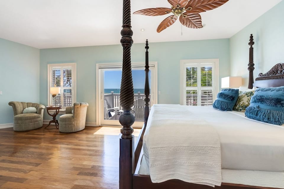 A bedroom opens onto its own private porch.