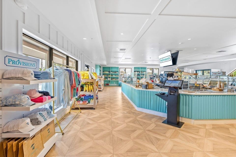 Grab made-to-order counter service meals, packaged treats, groceries, and seafood by the pound at the newly redesigned Provisions market.