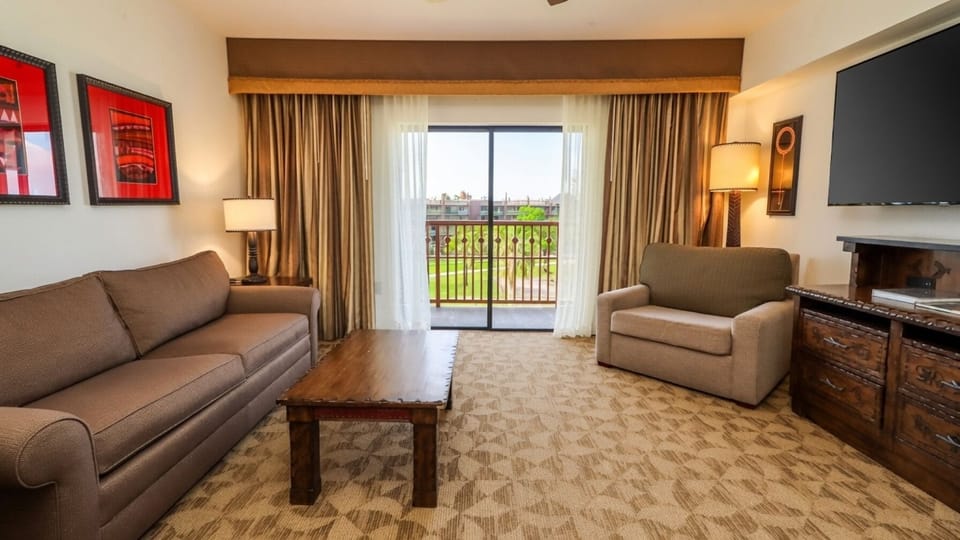 Living Room with Balcony (Resort View) + Queen Sleeper Sofa