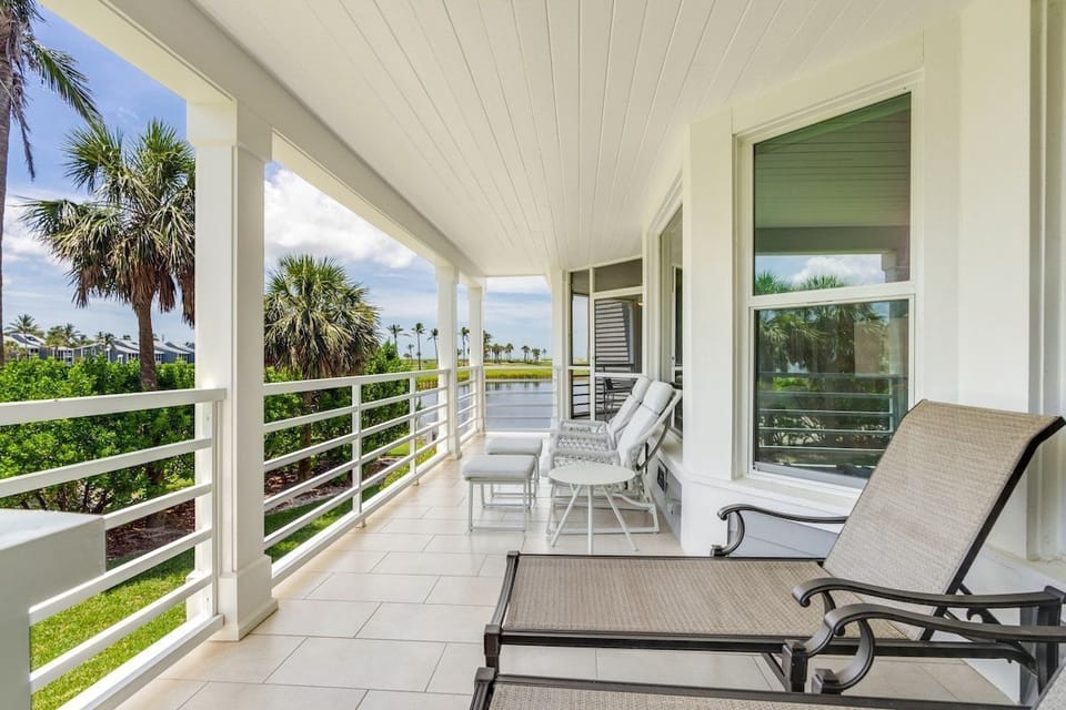 The private balcony offers a spot for fresh air.