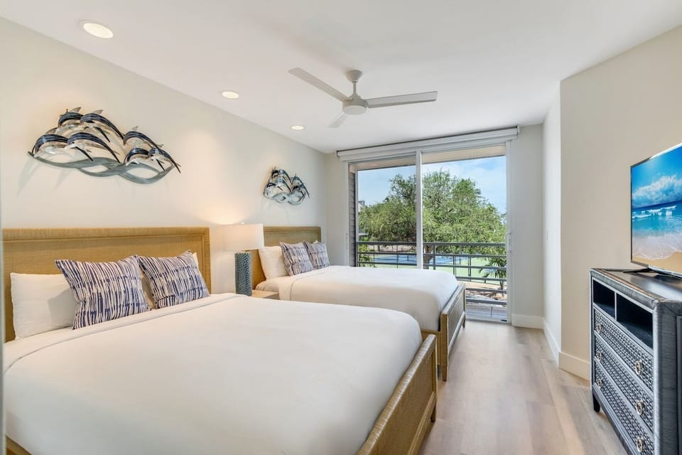 This bedroom offers a quiet place to sleep.