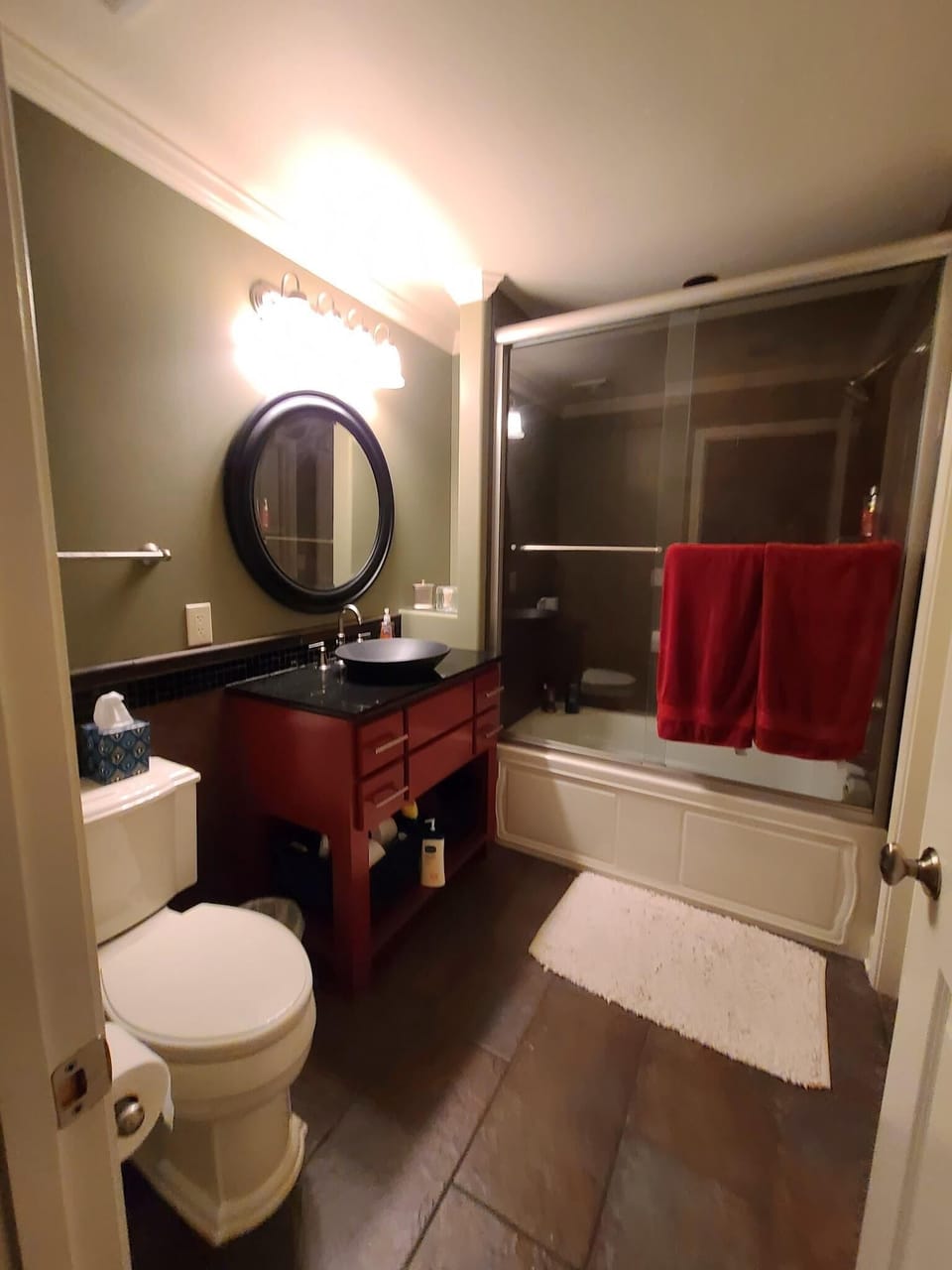 2nd floor Bathroom 4 with tub/shower combo & doors to Bedroom 4 and living area