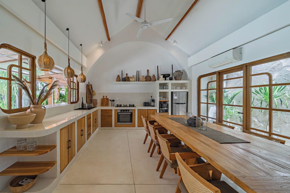 Exclusive Villa, Patio, Pool View | Private kitchen