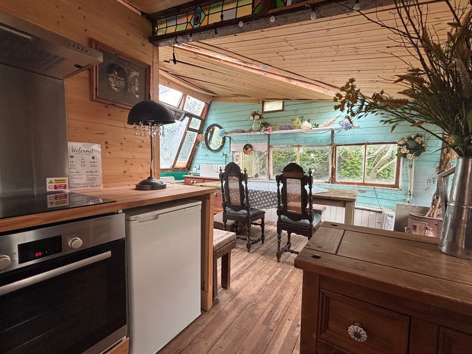 Fridge, oven, stovetop, electric kettle