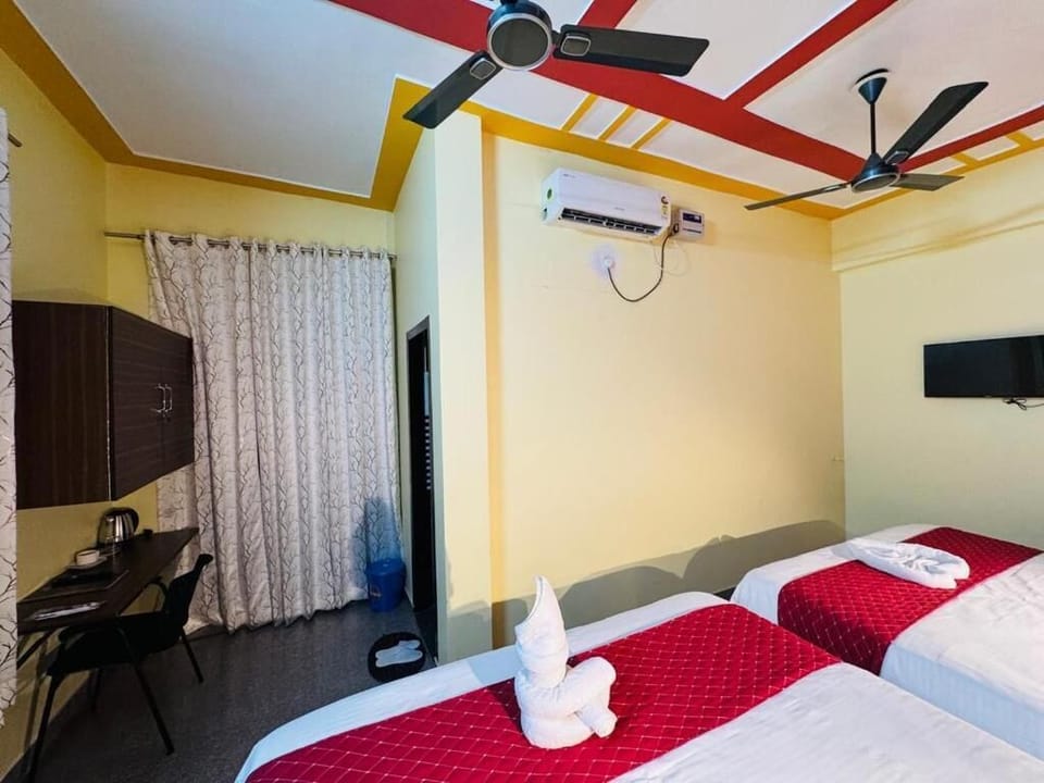 Family Double Room, Balcony, Pool View | Egyptian cotton sheets, premium bedding, pillowtop beds, desk