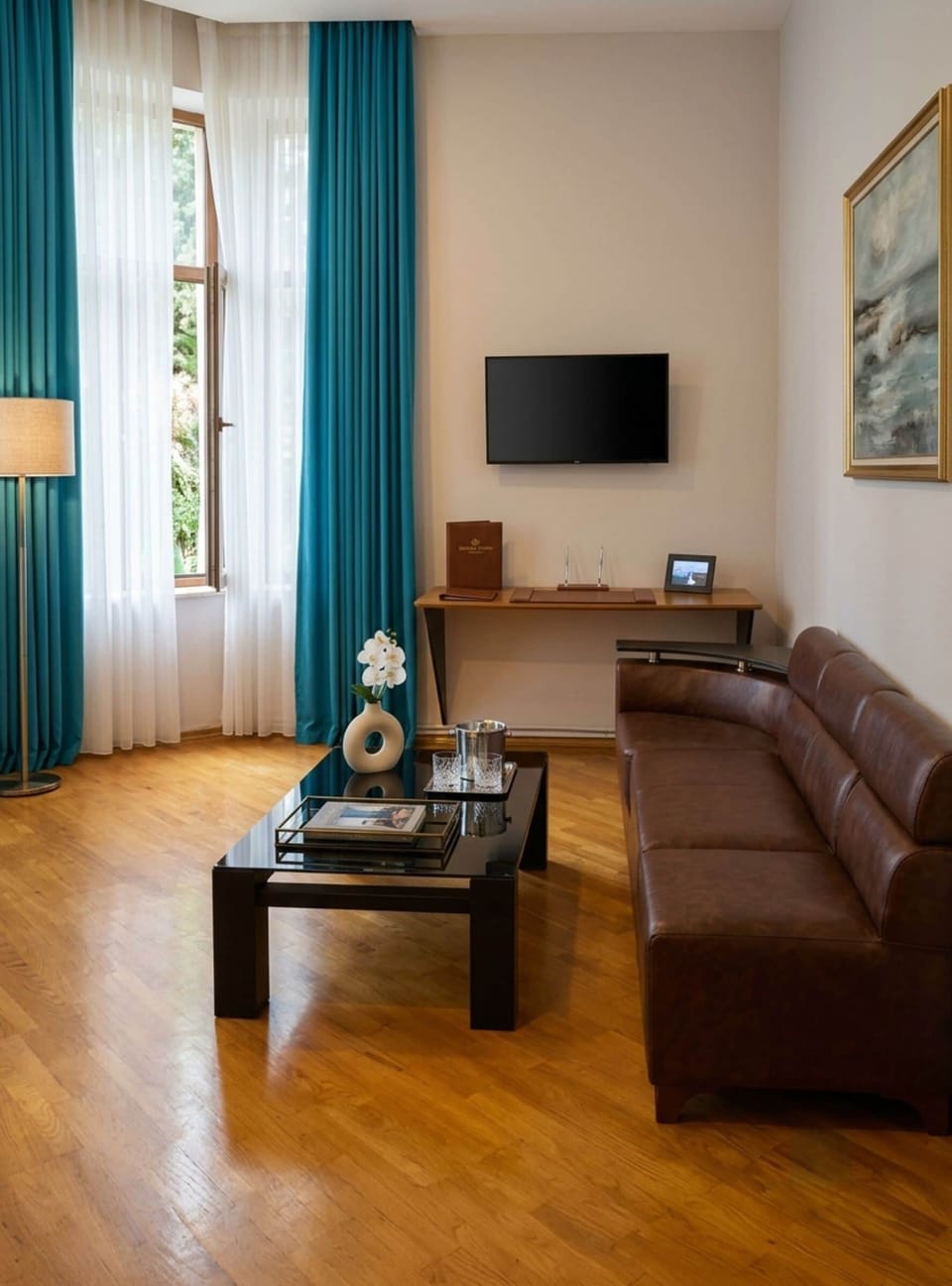 Luxury Apartment, Balcony, Sea View | In-room safe, desk, laptop workspace, blackout drapes