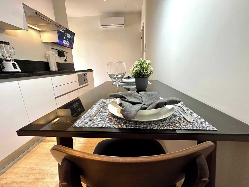 Dining area and kitchen