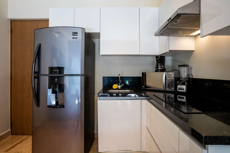 Fully equipped kitchen with induction stove