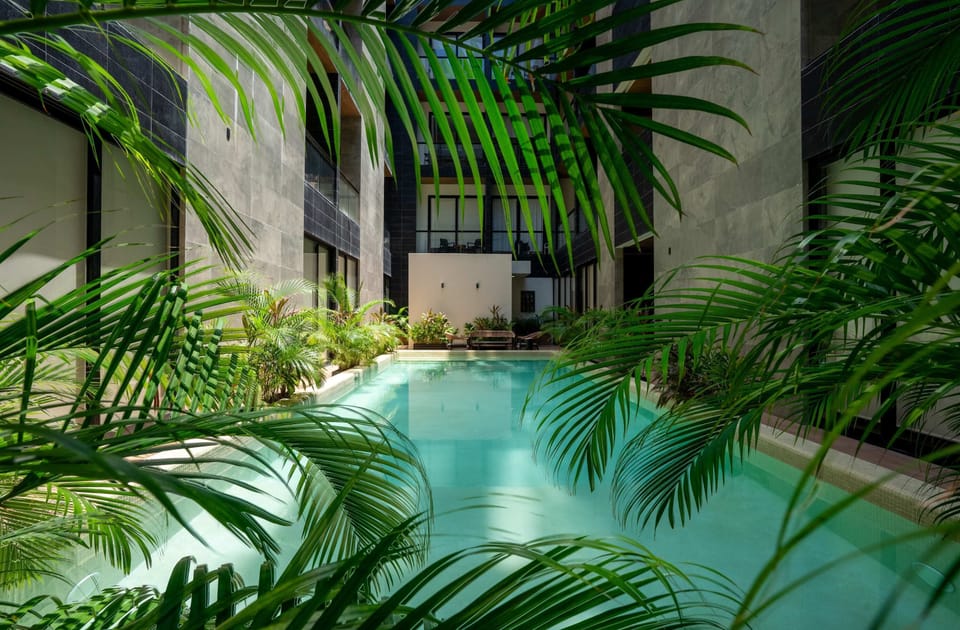 Shared pool in the courtyard
