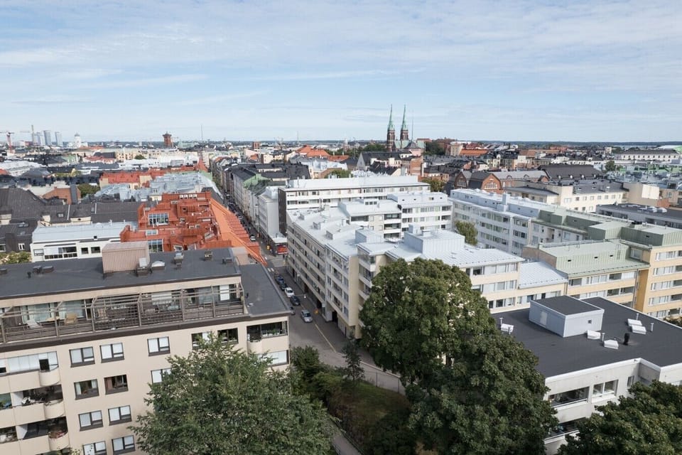 Punavuori rooftops - the city centre is a 10-minute walk