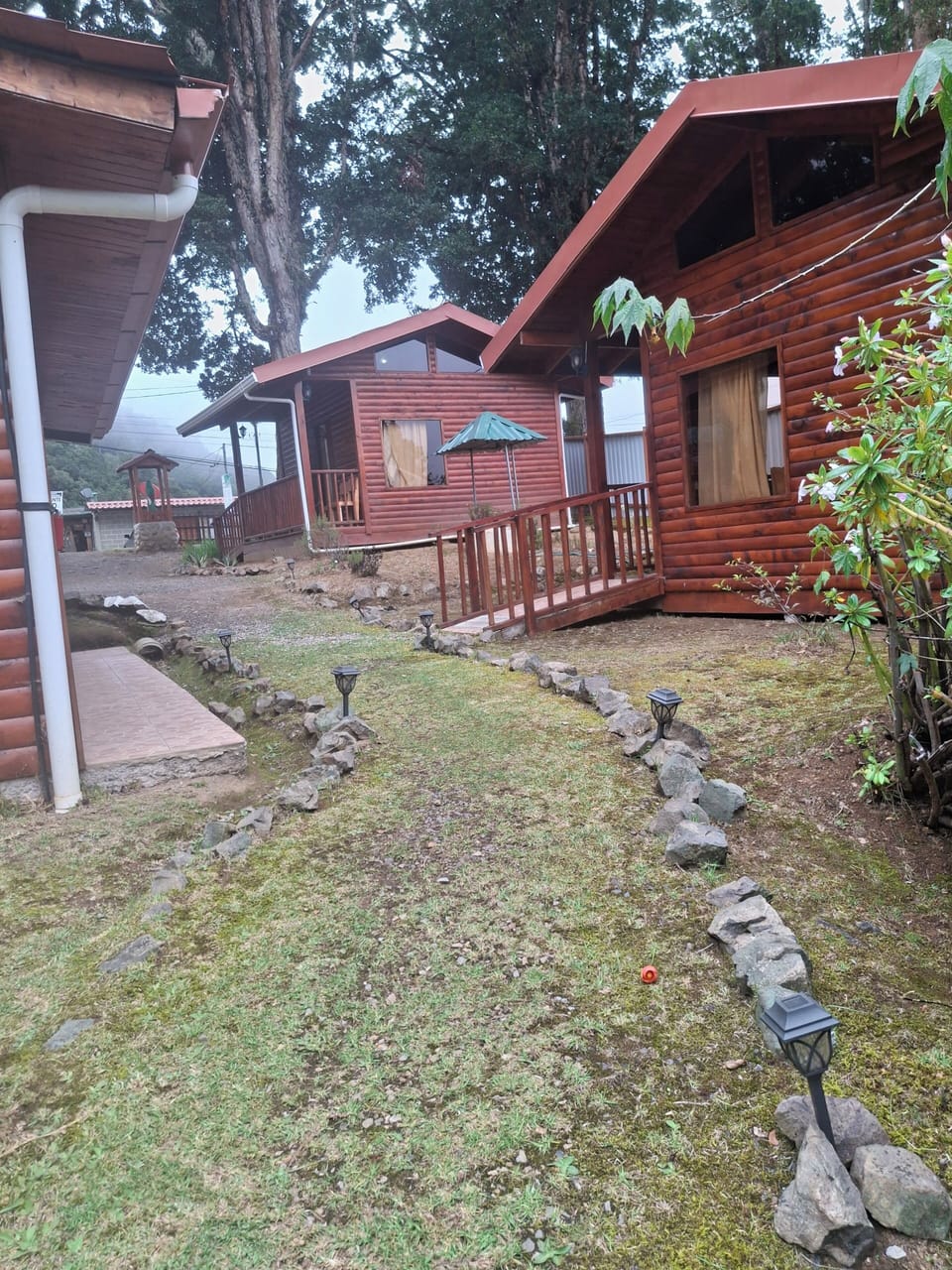 Basic Cabin, Balcony, Courtyard View | Property grounds