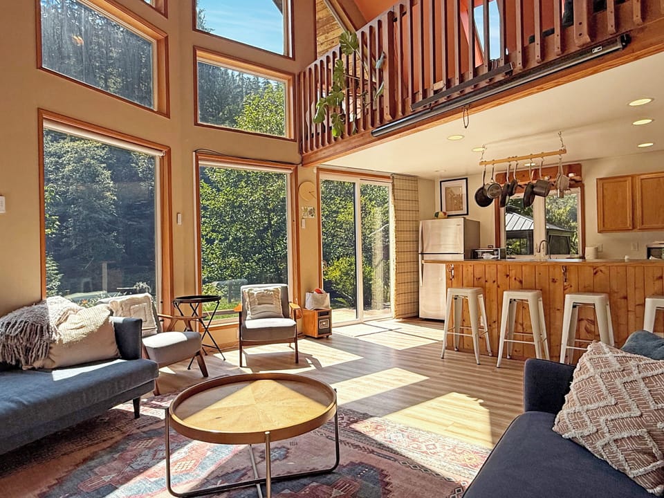 Open layout to the kitchen makes this a great hang out