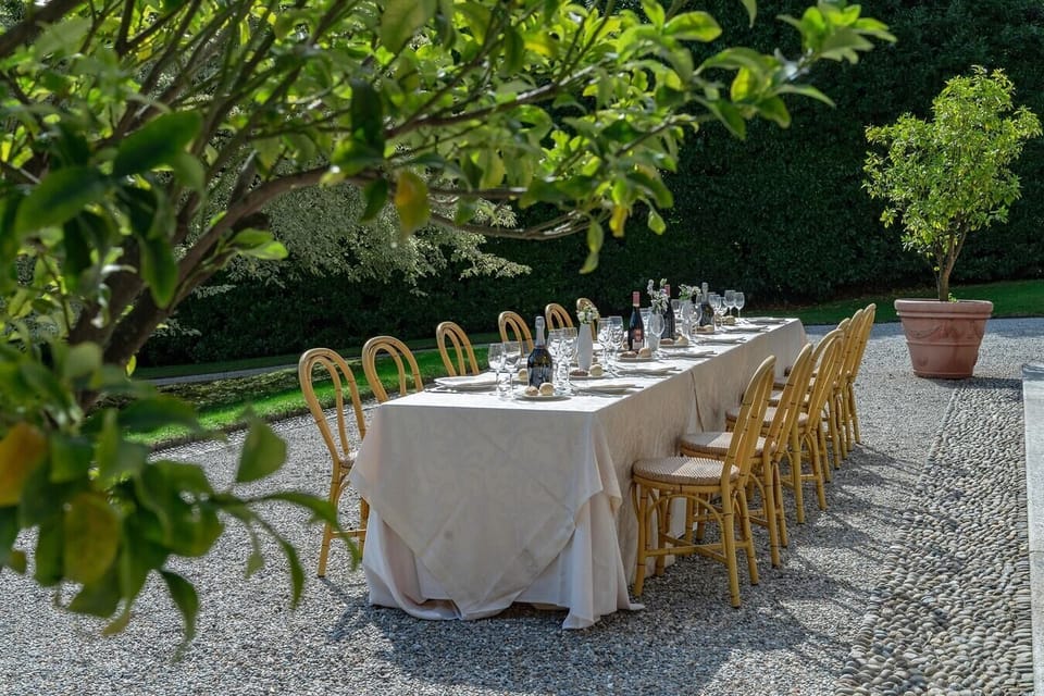 Outdoor banquet area