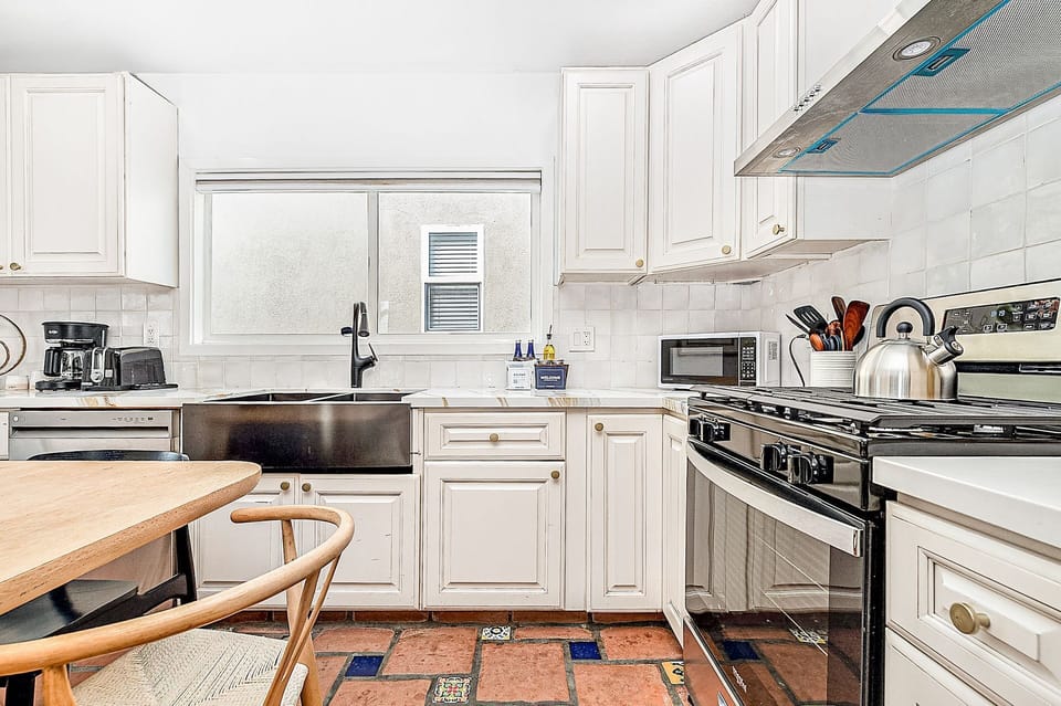 Prepare vacation meals in the bright, well-equipped kitchen.
                
