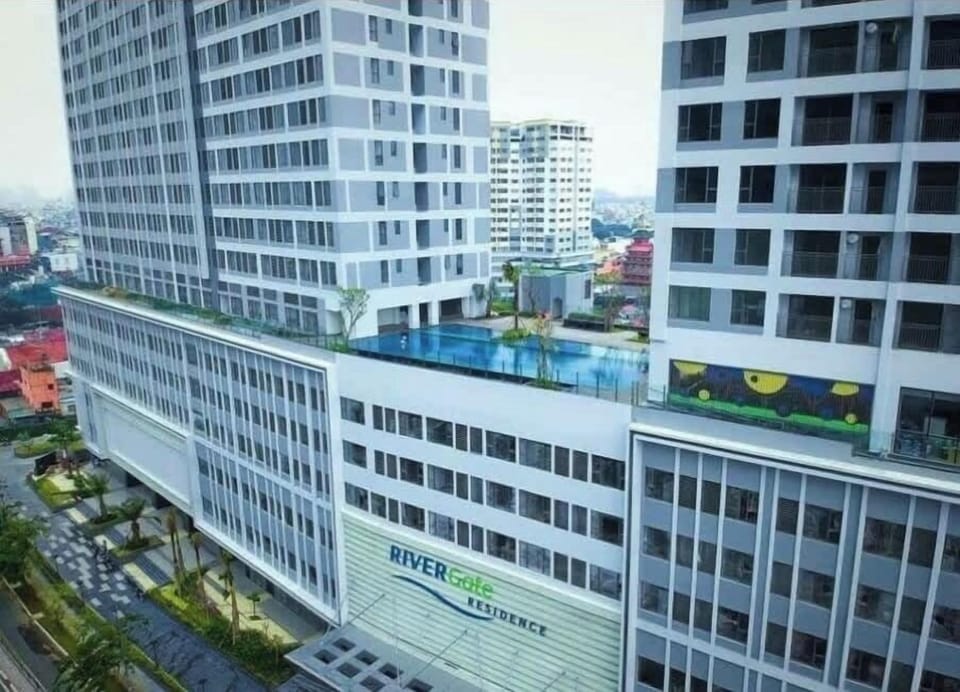 View from above the bridge that is minutes walk away from District 1 city center