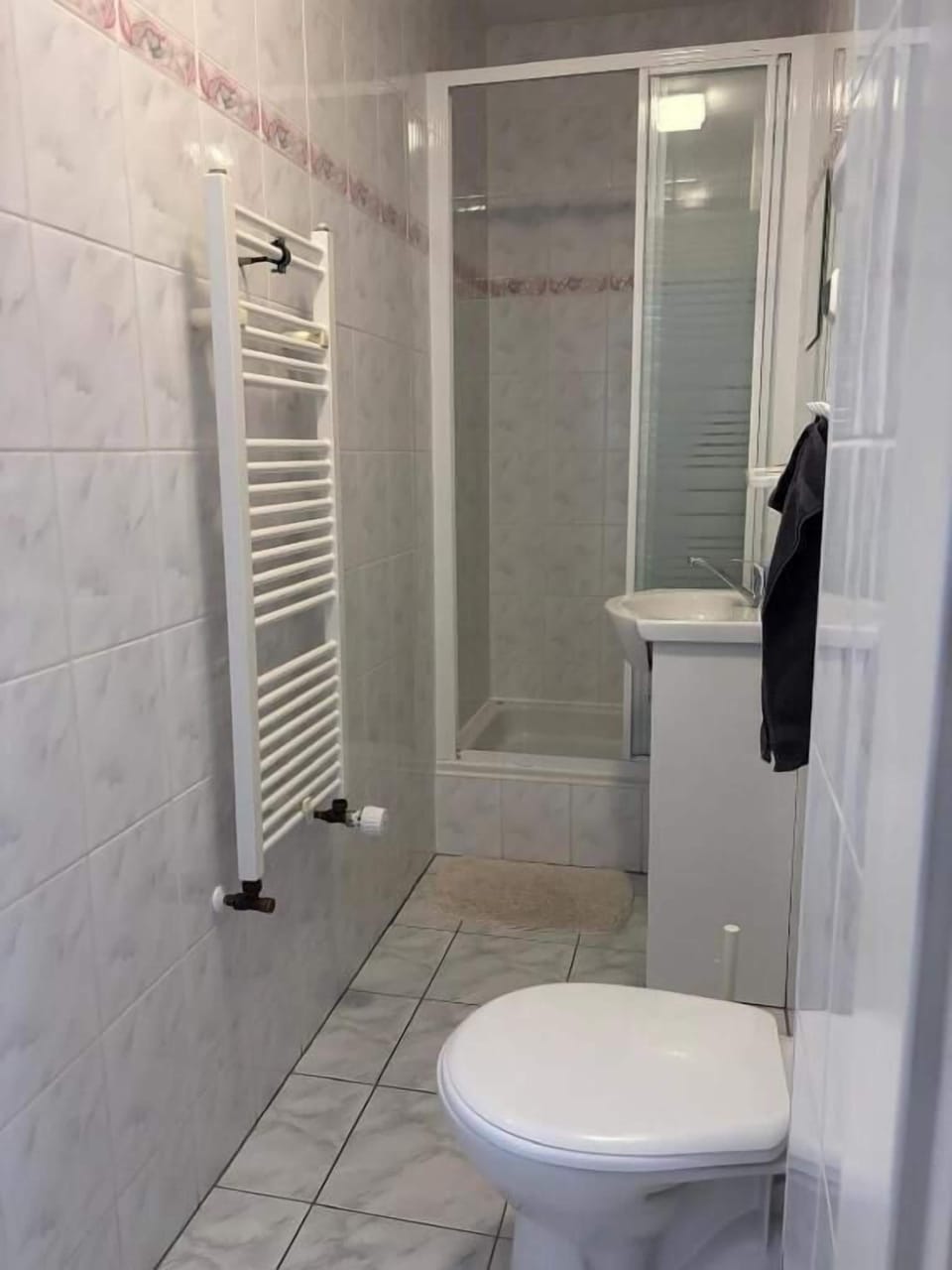 Twin Room | Bathroom | Shower, towels, soap, toilet paper