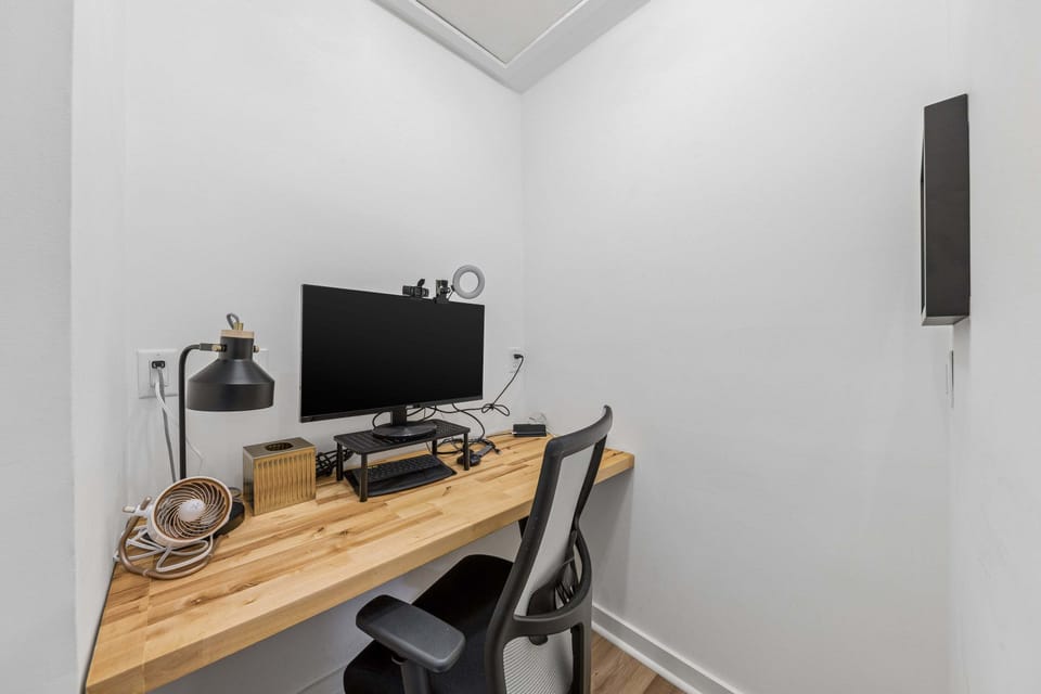 Quiet desk space for catching up on work