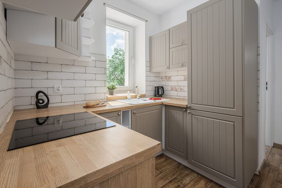 Basic Apartment, 3 Bedrooms, Courtyard View | Private kitchen | Espresso maker, electric kettle, highchair, griddle