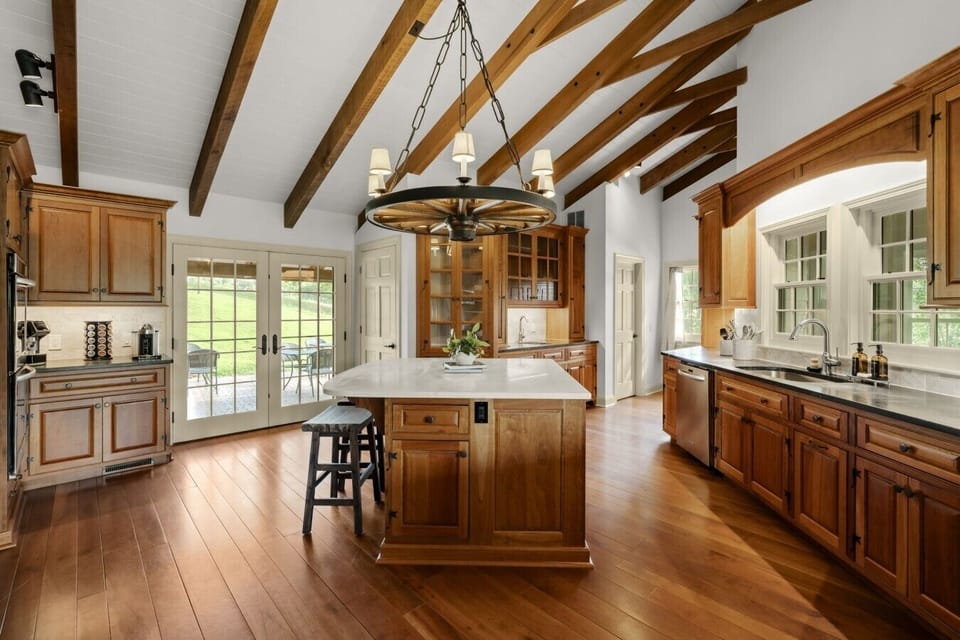 Full Kitchen w/ Vaulted Beam Ceilings [Main Floor]